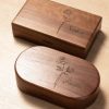Custom Engraved Wooden Jewelry Box – Personalized Name & Birth Flower Keepsake