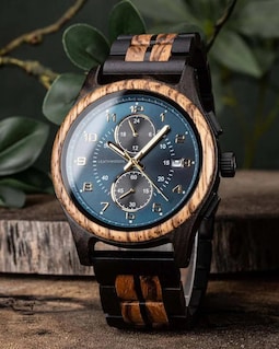 Personalized Wooden Watch for Men | Engraved Ebony Watch | Gift for Husband | Anniversary Gift | Groom Gift | Birthday Gift Him
