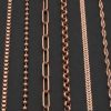 Handmade Copper Necklace Chain Solid Copper Jewelry Chain Snake Box Rolo Paperclip Herringbone Wheat Trace Chain Gift for Her